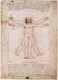 Der vitruvianische Mensch (Leonarda da Vinci)